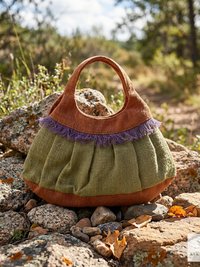 Colorful Hemp Handbag - Eco-friendly Hobo Bag