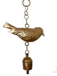 Handcrafted Bird Wind Bell Chime - Rustic Metal Art for Garden & Home Decor