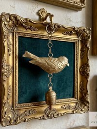 Handcrafted Bird Wind Bell Chime - Rustic Metal Art for Garden & Home Decor