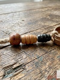 Handmade Etched Copper Bell with Jute Cord: Artisan-made Boho Wall Hanging