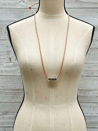 Boho Leather & Silver Bead Necklace - Adjustable Minimalist Style