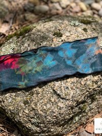 Boho Tie Dye Headband – Wide Yoga Running Sweatband, Hippie Hair Accessory