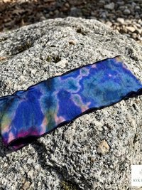 Boho Tie Dye Headband – Wide Yoga Running Sweatband, Hippie Hair Accessory