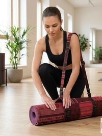 Handcrafted Patchwork Yoga Mat Bag – Boho Cotton Gym Tote, Support Nepal Artisans
