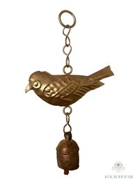 Handcrafted Bird Wind Bell Chime - Rustic Metal Art for Garden & Home Decor