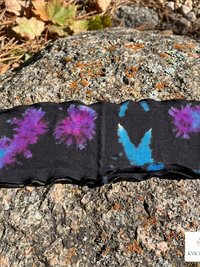 Boho Tie Dye Headband – Wide Yoga Running Sweatband, Hippie Hair Accessory