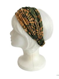 Green Tie-Dye Boho Headband -  Stylish Bohemian Headwrap, Headbands for Women