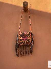 Handcrafted Tie Dye Fringe Bag - Bohemian Festival Crossbody Purse