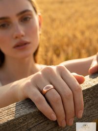 Handmade 6mm Copper Dome Band Ring - Unique Boho Style Jewelry