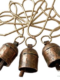 Peaceful: Handmade Flower Garden Wind Chime with Rustic Bells