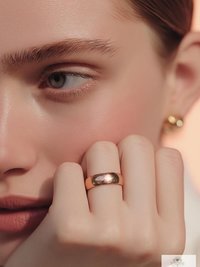 Handmade 6mm Copper Dome Band Ring - Unique Boho Style Jewelry