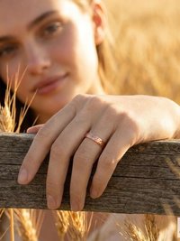 4.7 mm Copper Ring - Rustic Hammered Band, Unique Boho Style Jewelry