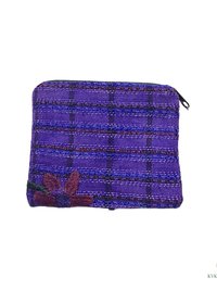 Colorful Guatemalan Huipil Coin Purse - Handmade Boho Wallet with Zip Top Closure