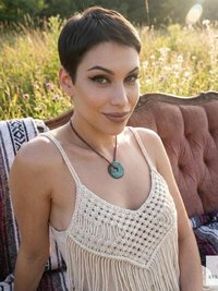 Antique Chinese Coin Choker, Brown Suede Boho Pendant Necklace