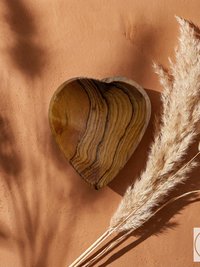 Small Olive Wood Heart Bowl - Trinket Dish