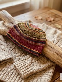 Striped Kufi Skull Cap - Crocheted Beanie Hat, Ethically sourced