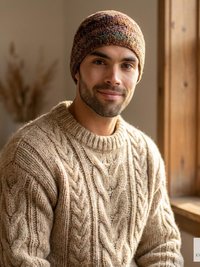 Earth Kufi Skull Cap - Crocheted Beanie Hat, Ethically sourced