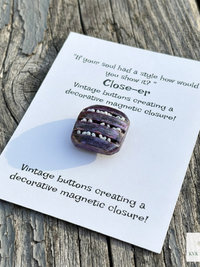Magnetic Button Brooch Pin - Fabric Safe No Sew Vintage Style Scarf Clip