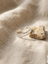 Sterling Silver Beaded Toe Ring