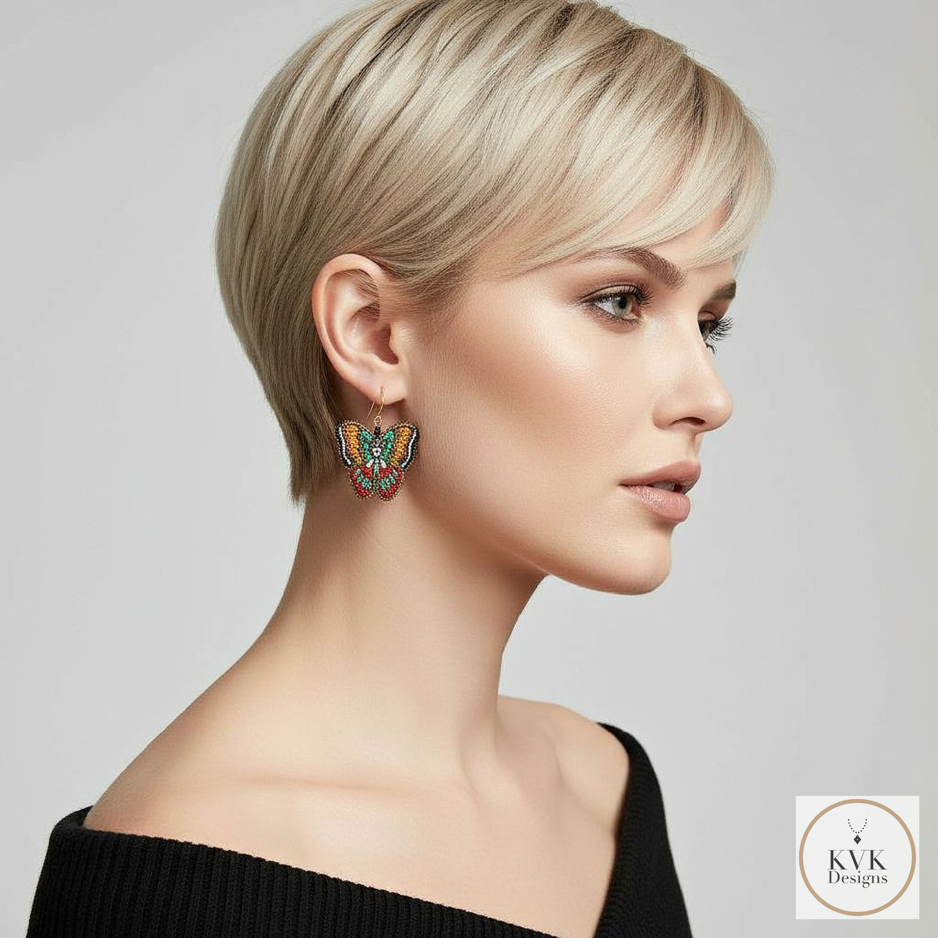 Beaded Butterfly Earrings: Handcrafted Beaded Earrings