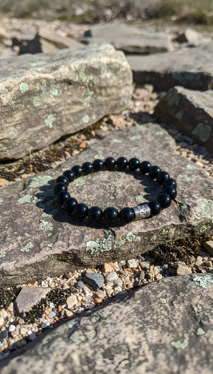 Black Onyx Bead Bracelet