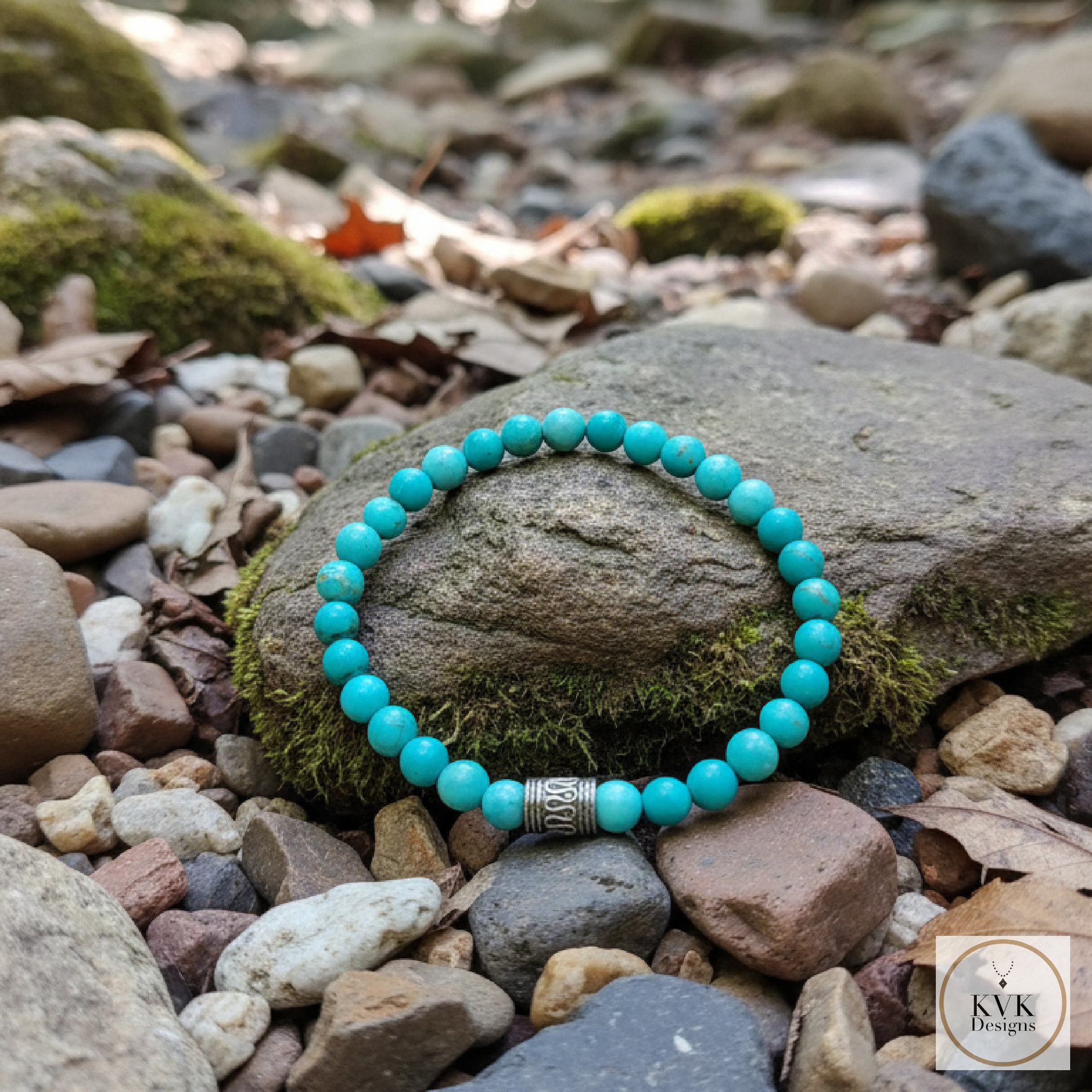 Blue Magnesite Bead Bracelet