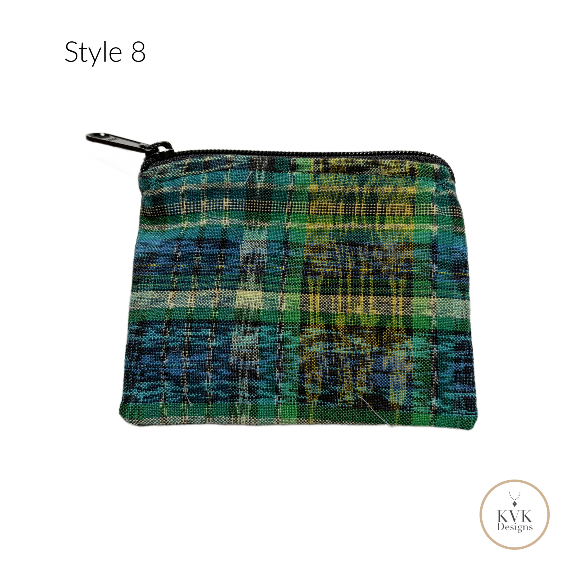 Guatemalan Corte Coin Purse - Handwoven Boho Fabric Zipper Pouch Small Makeup Bag