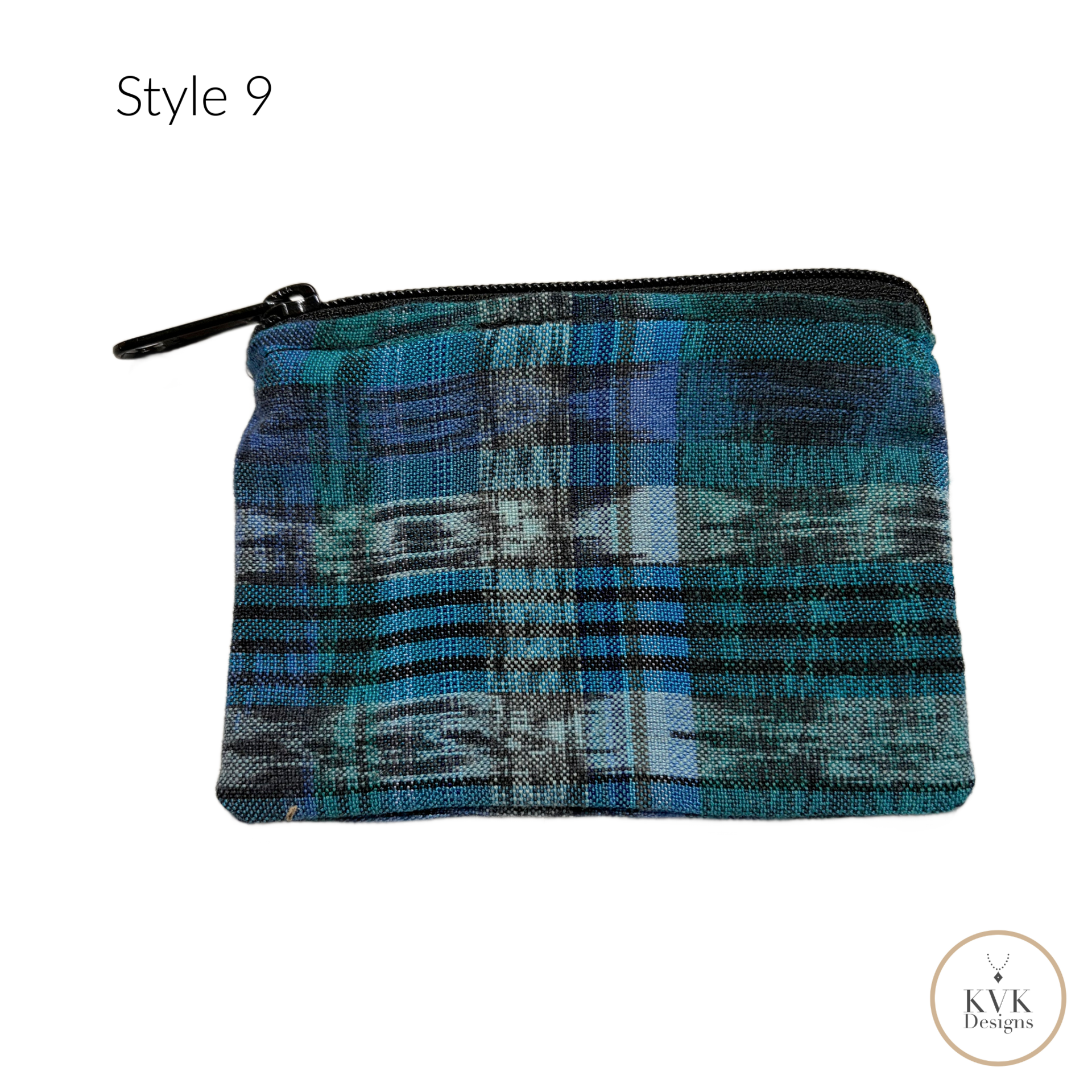 Guatemalan Corte Coin Purse - Handwoven Boho Fabric Zipper Pouch Small Makeup Bag