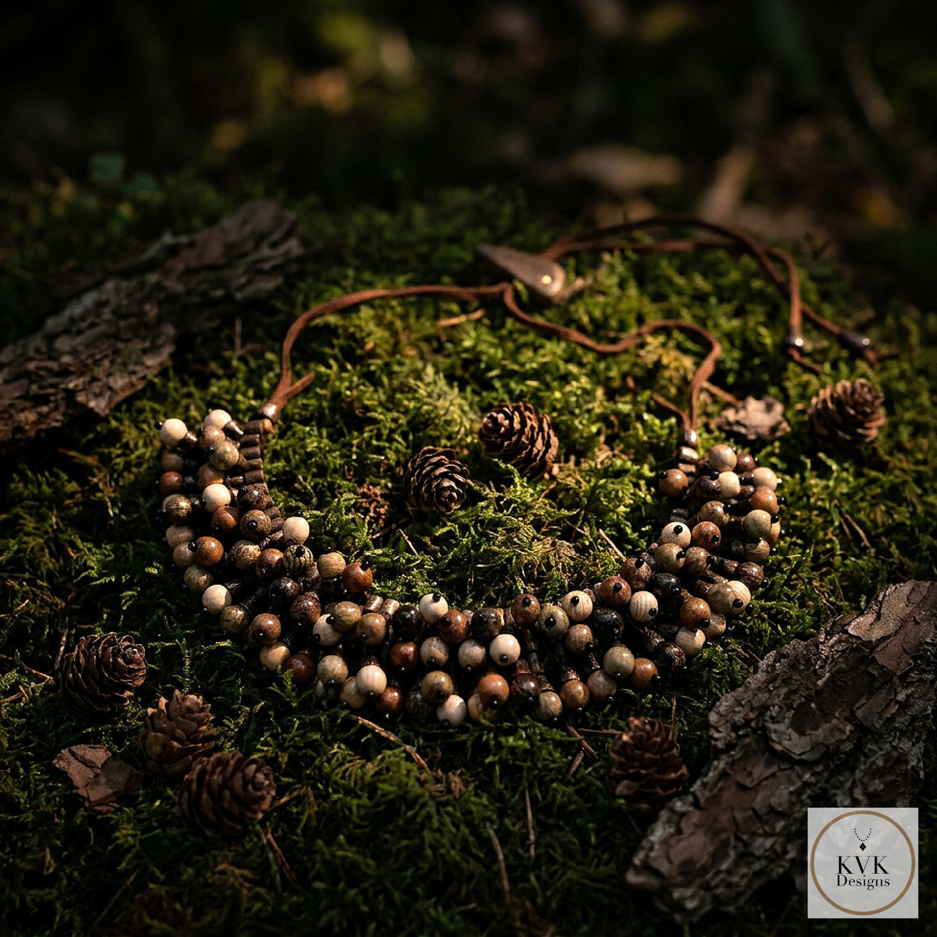 Flora Wood Bead Necklace
