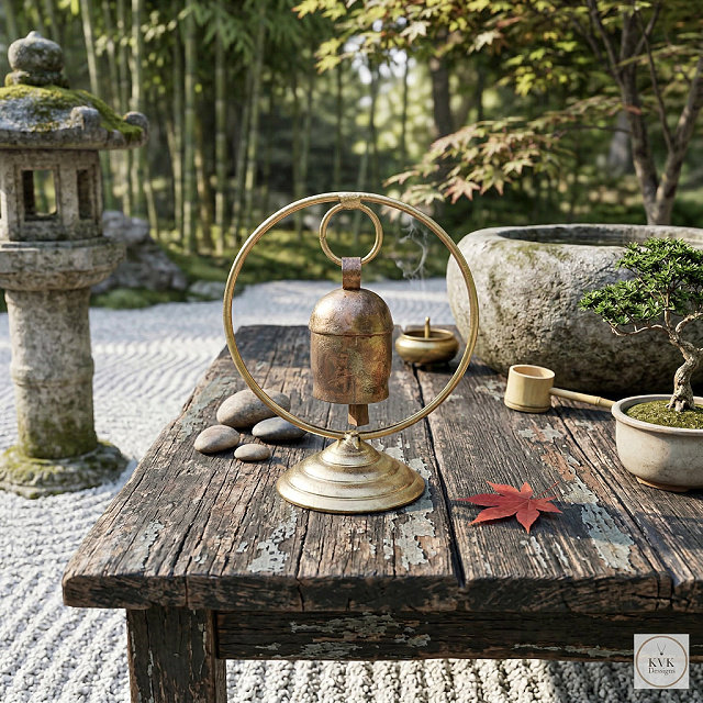 Meditation Bell on Stand | Handcrafted Mindfulness Chime