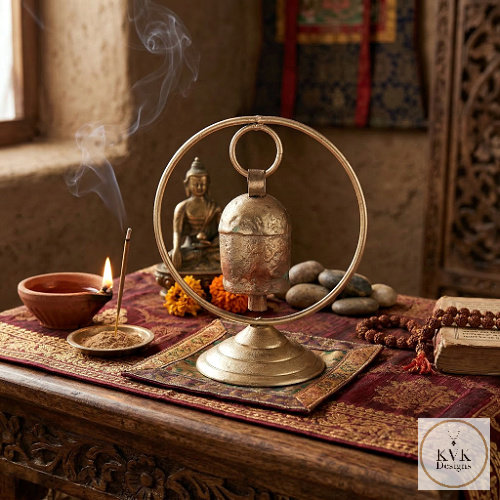 Meditation Bell on Stand | Handcrafted Mindfulness Chime