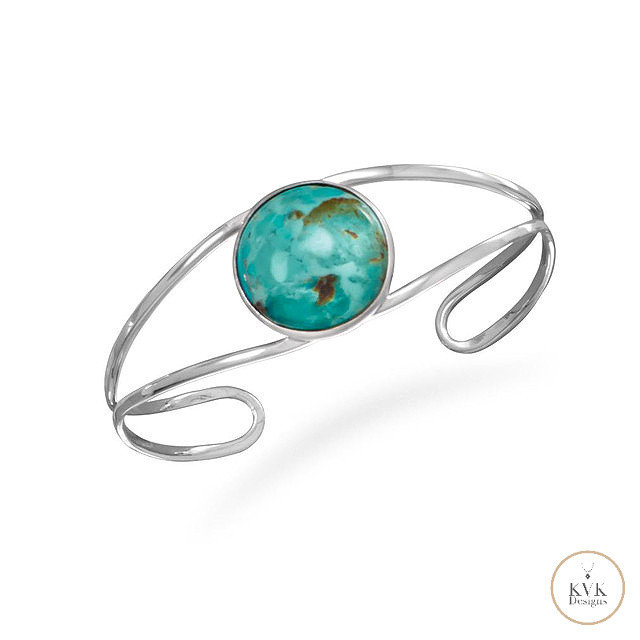 Open Band Cuff with Turquoise