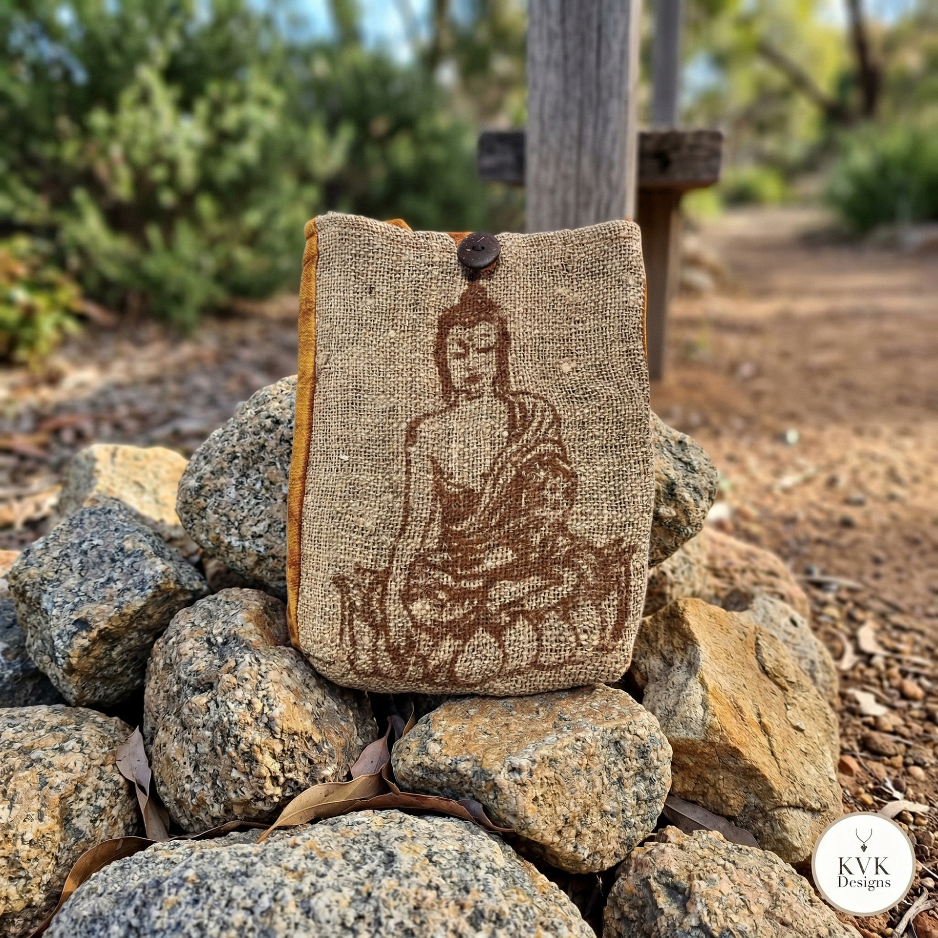 Buddha Hemp Cotton Crossbody Bag 