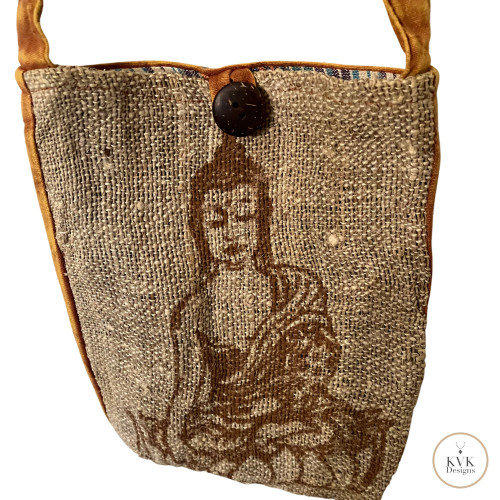 Buddha Hemp Cotton Crossbody Bag 