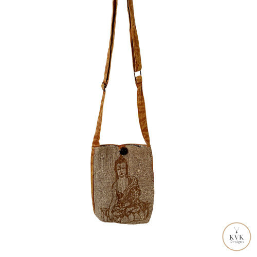 Buddha Hemp Cotton Crossbody Bag 