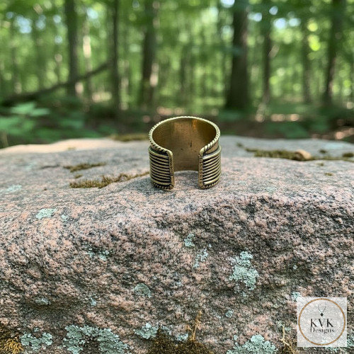 Turquoise Stone Brass Ring