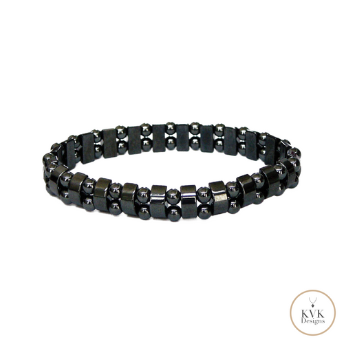 Women's Magnetic Hematite Black Pearl Bracelet