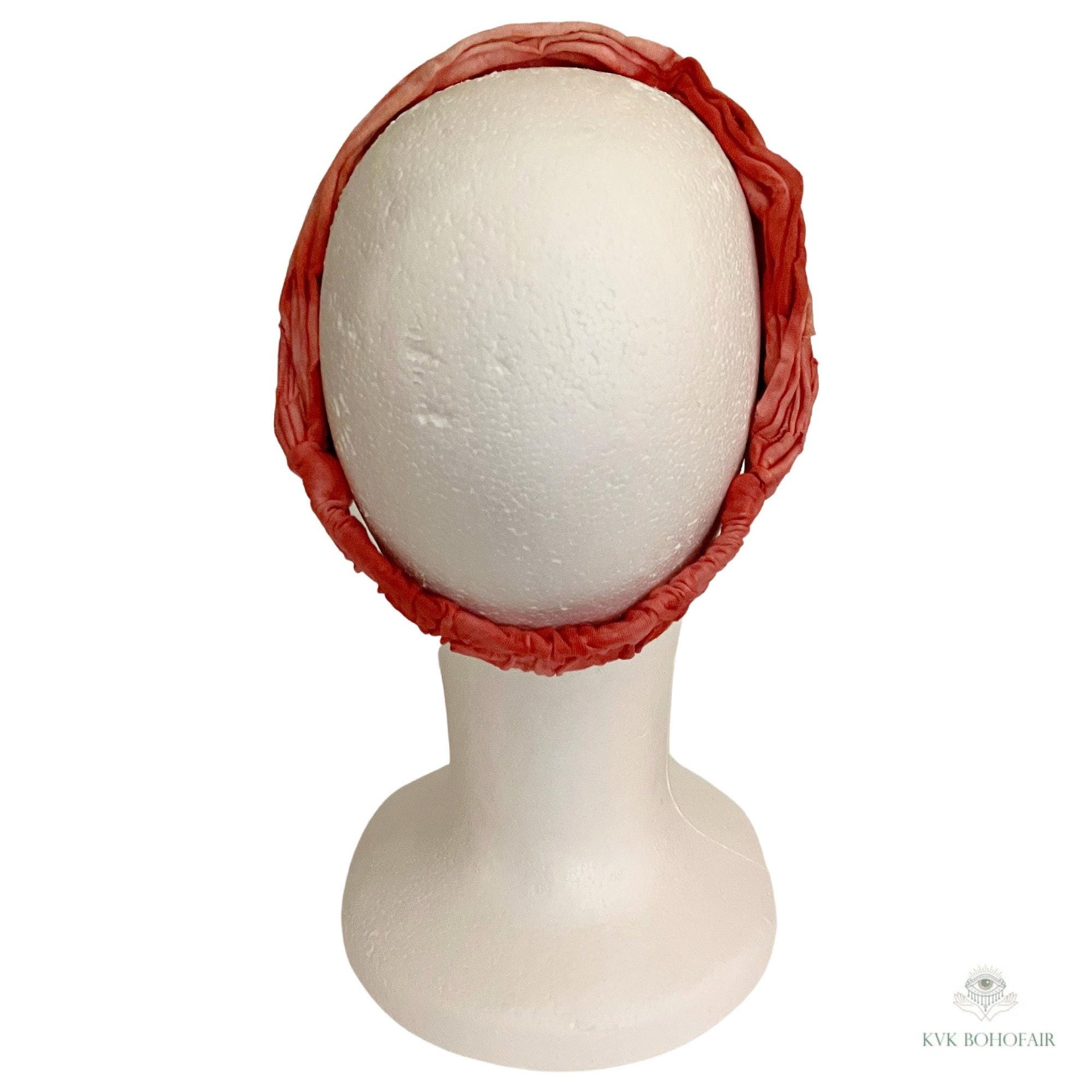 Red Tie Dye Boho Headband - Stylish Bohemian Headwrap, Headbands for Women