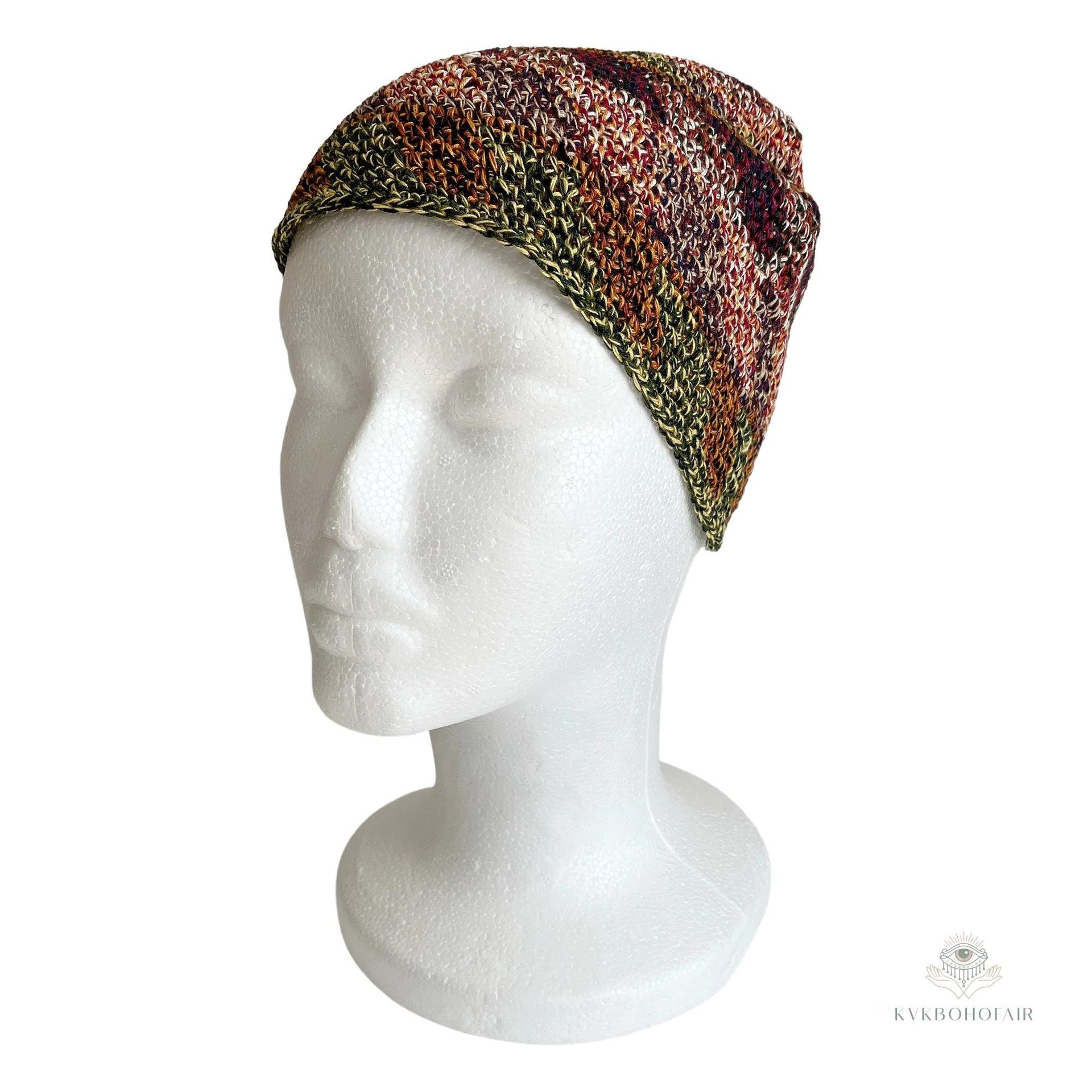 Earth Kufi Skull Cap - Crocheted Beanie Hat, Ethically sourced