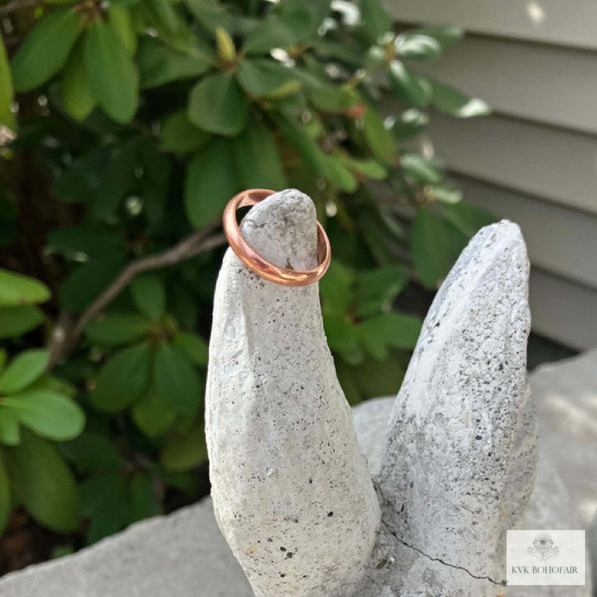 Minimalist 3mm Copper Band Ring - Rustic Boho Style