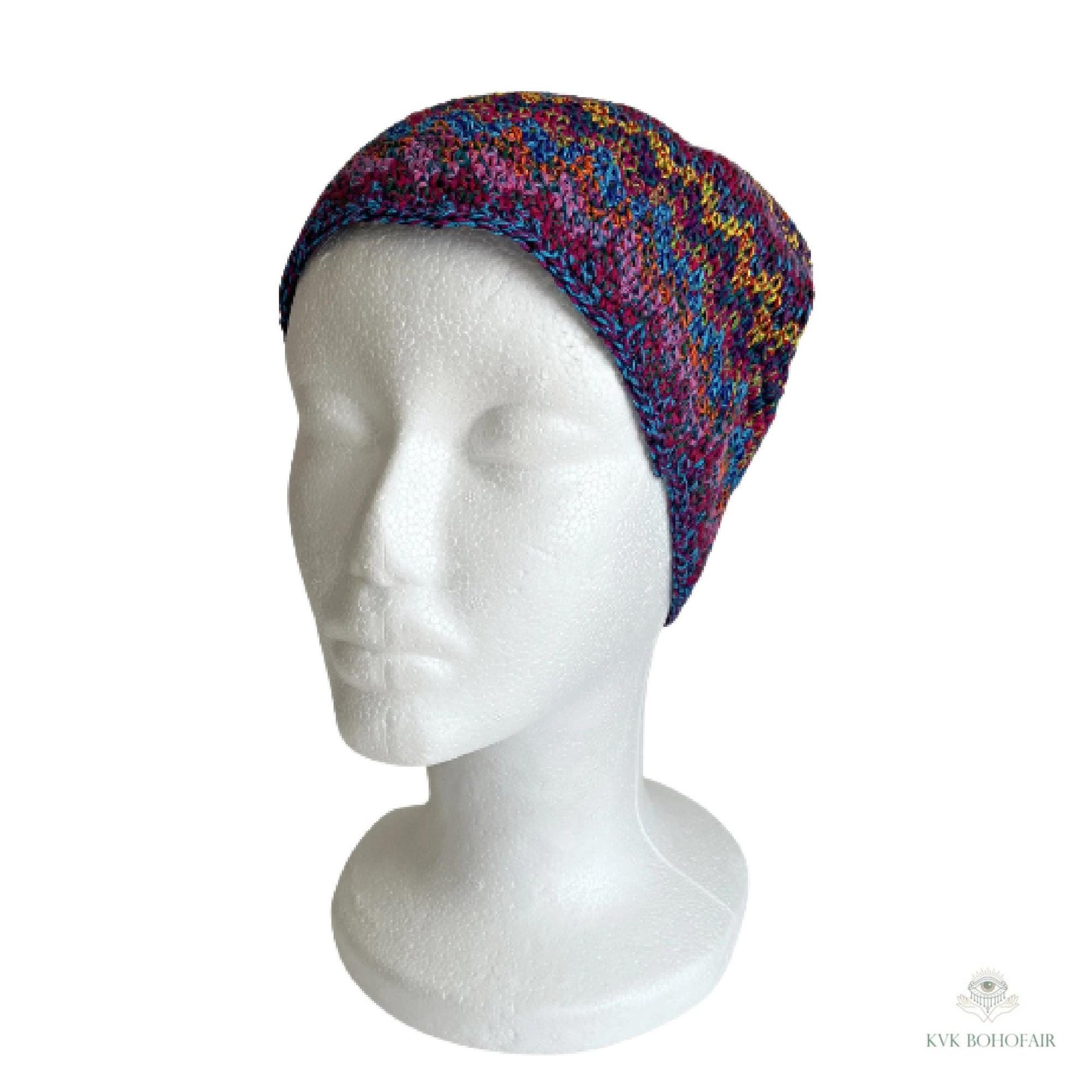 Multi Color Zig Zag Kufi Skull Cap - Crocheted Beanie Hat, Ethically sourced