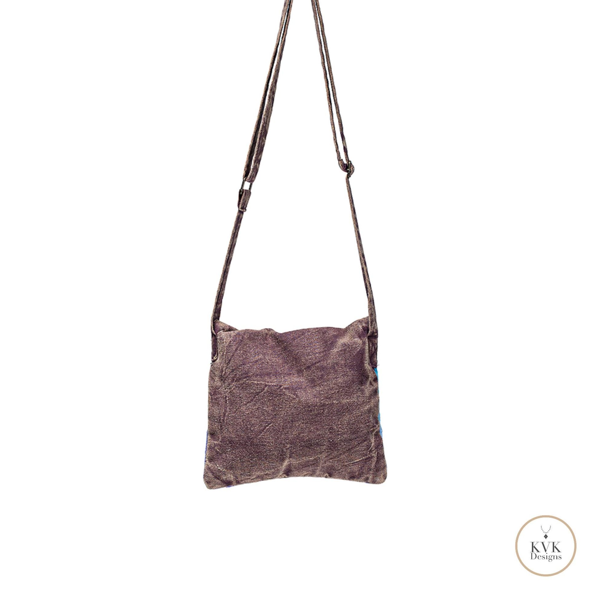Floral Tie Dye Crossbody Bag: Handcrafted Boho Shoulder Bag