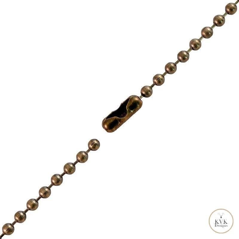 Vintage Key Necklace on Ball Chain: Unique Skeleton Key Pendant, Boho Jewelry