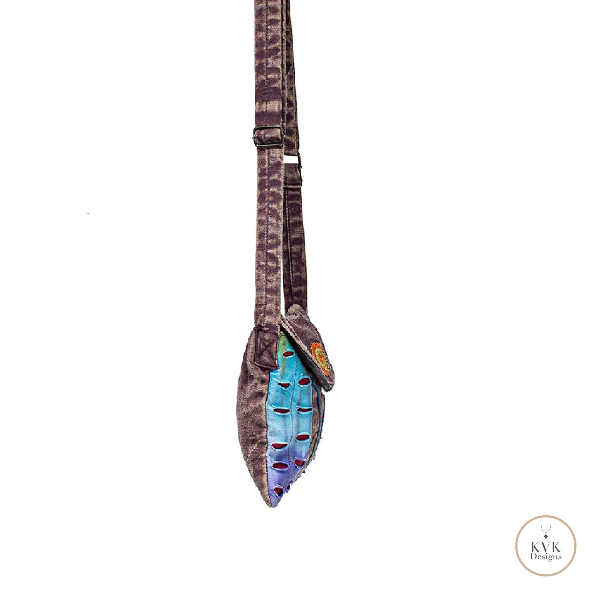 Floral Tie Dye Crossbody Bag: Handcrafted Boho Shoulder Bag