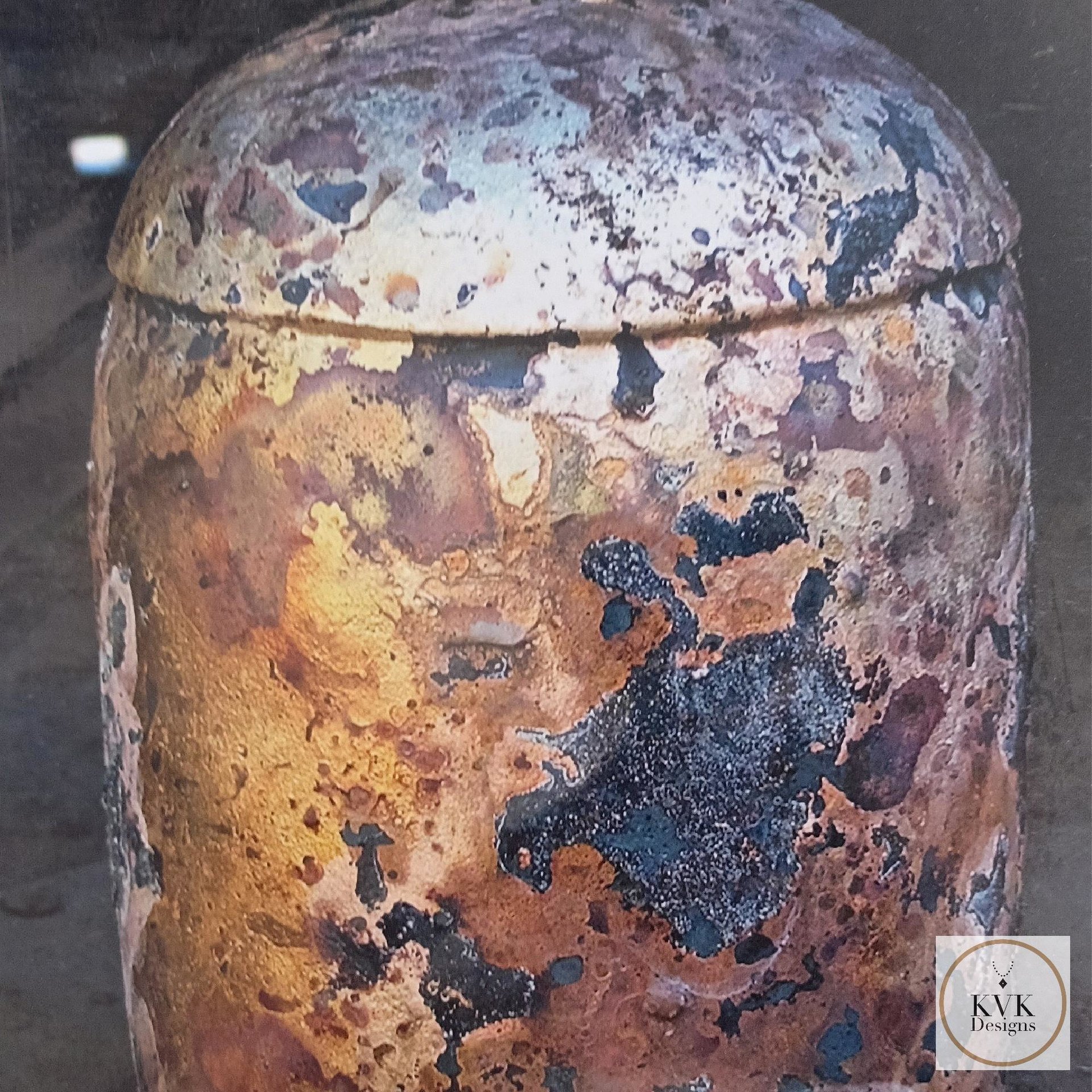 Boho Copper Bell with Colorful Sari Silk Ribbons - Unique Artisan-made Boho Wall Hanging