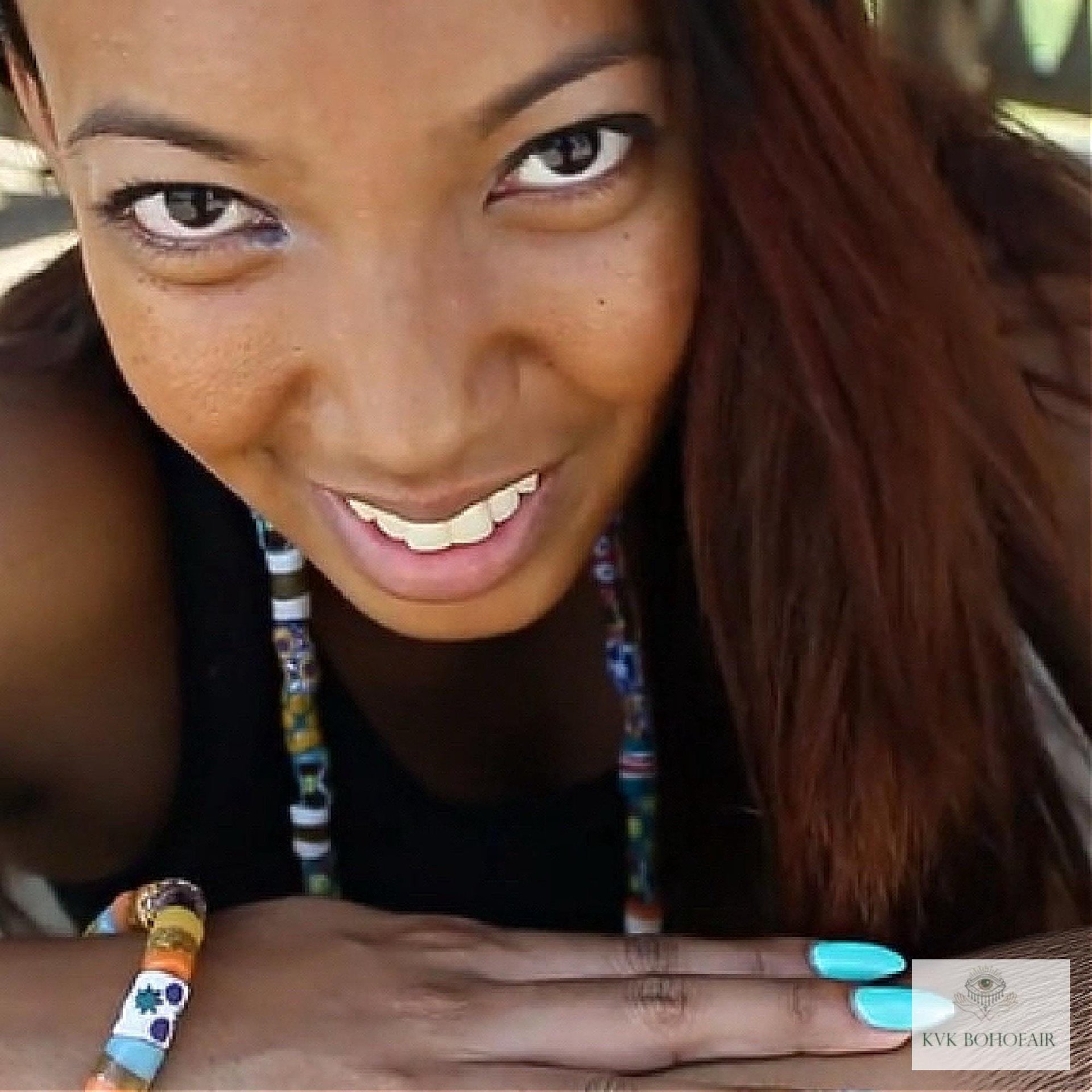 Handcrafted African Trade Bead Bracelet - Vibrant Bohemian Statement Jewelry