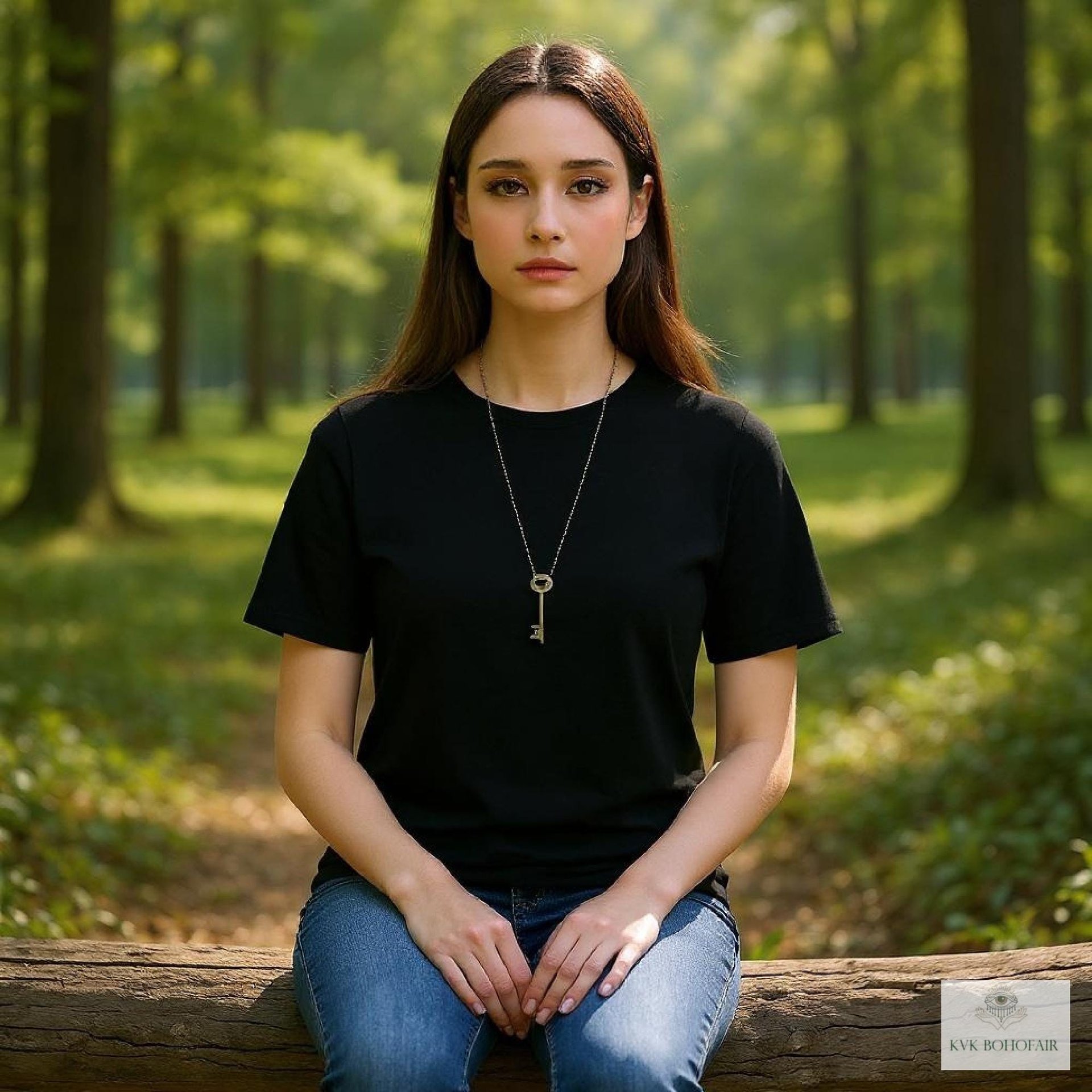 Vintage Key Necklace on Ball Chain: Unique Skeleton Key Pendant, Boho Jewelry