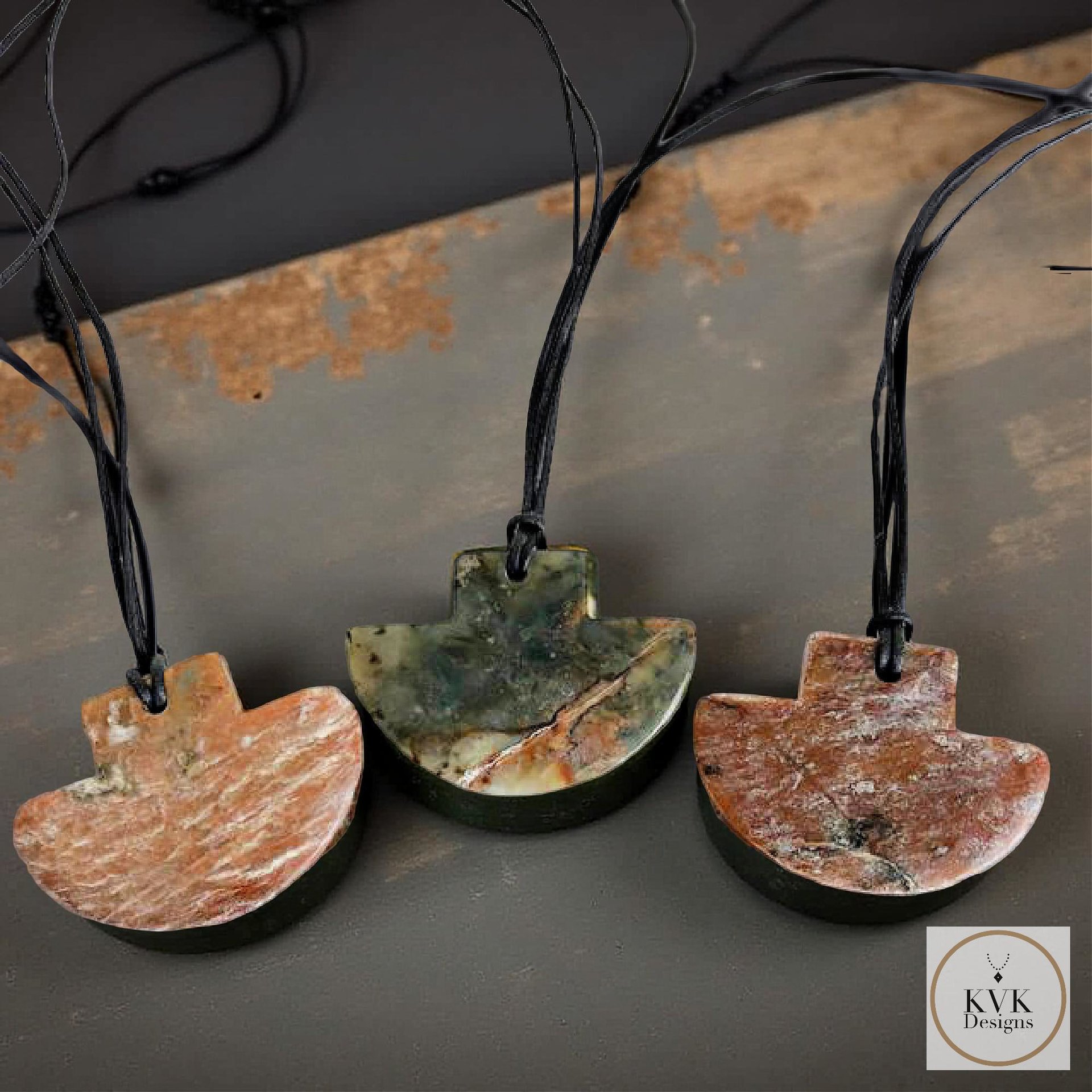 Natural Serpentine Axe Pendant - Handcrafted Earthy Gemstone Necklace, Handmade Stone Jewelry