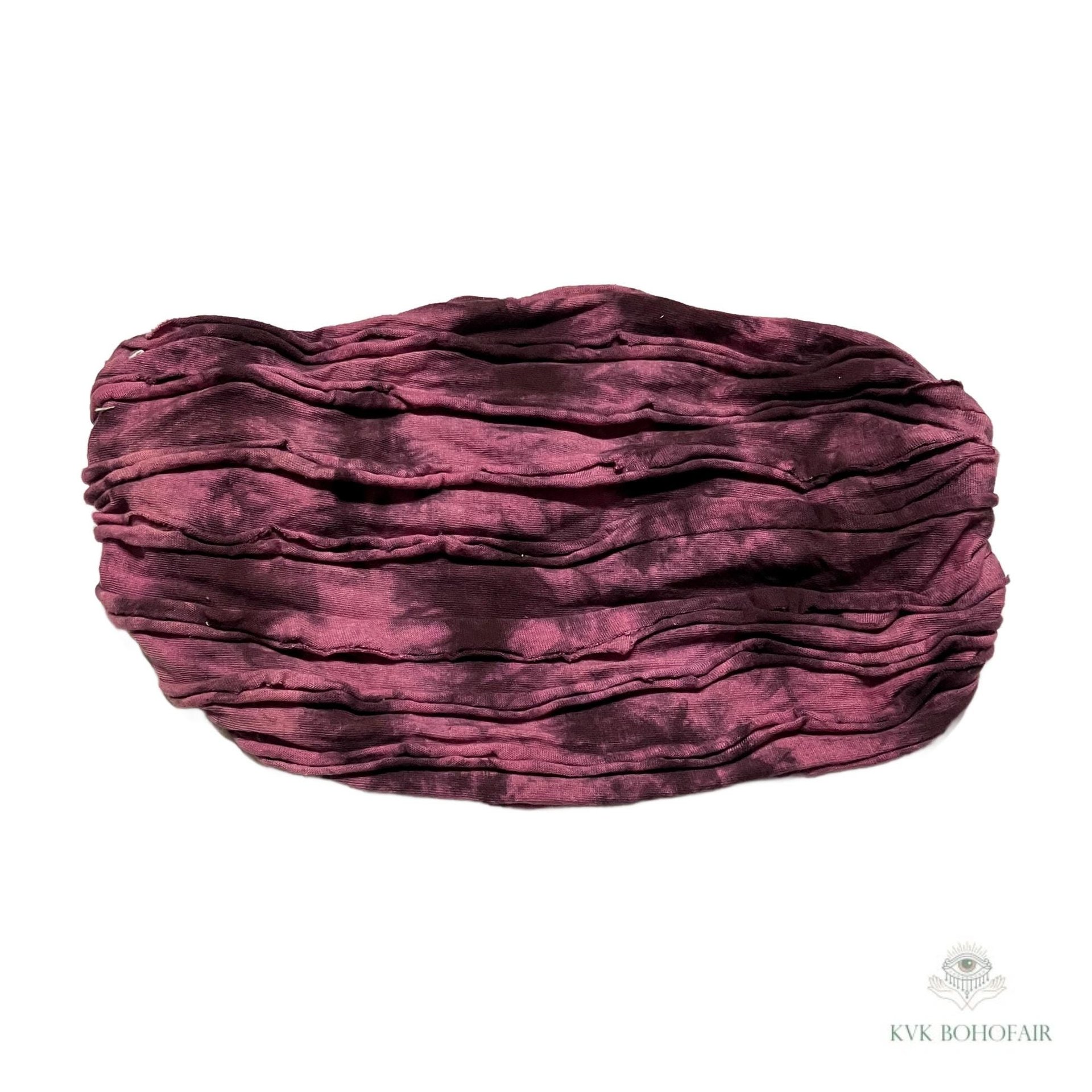 Maroon Tie Dye Boho Headband - Stylish Bohemian Headwrap, Headbands for Women