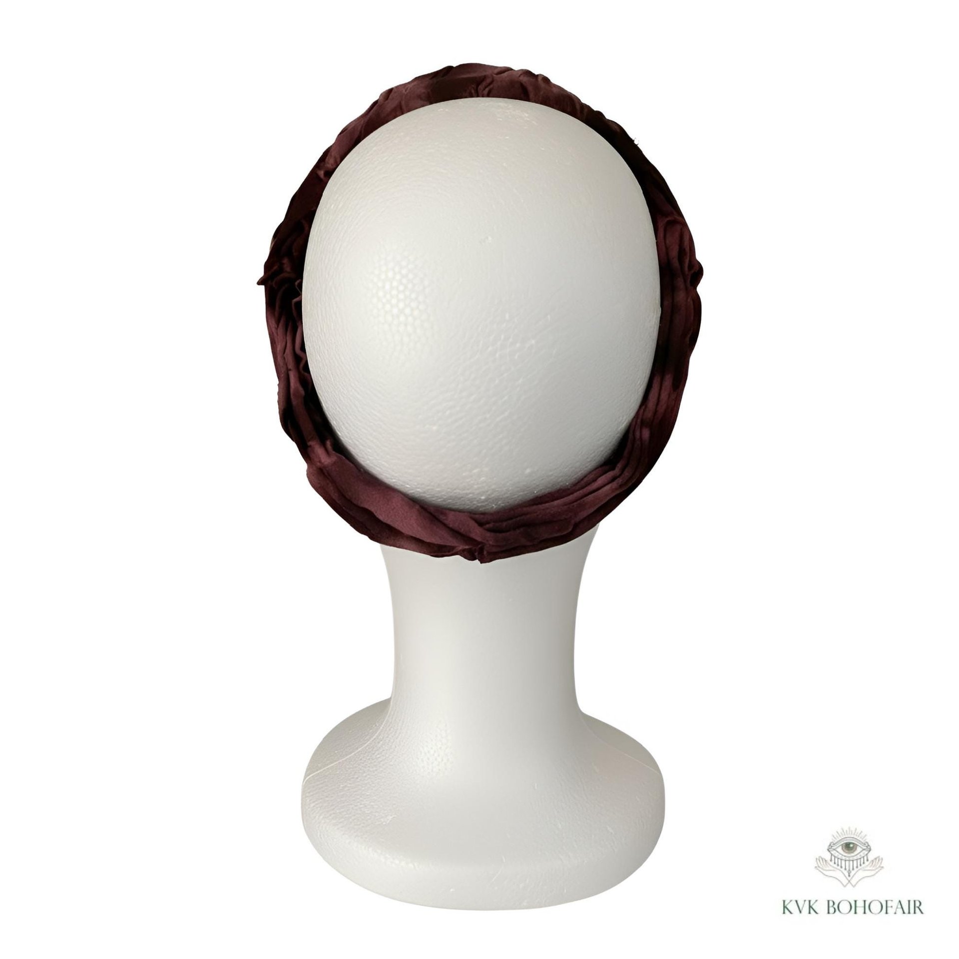 Maroon Tie Dye Boho Headband - Stylish Bohemian Headwrap, Headbands for Women